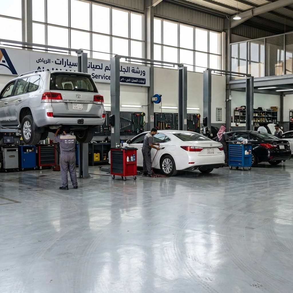 Premium car service workshop in Riyadh
